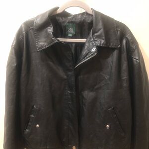 Black Faux Leather Jacket Wild Fable